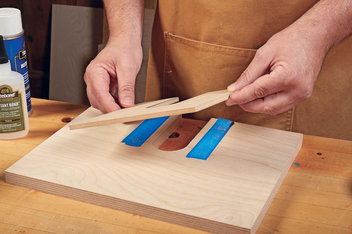 pressing wood pieces together to activate glue bond