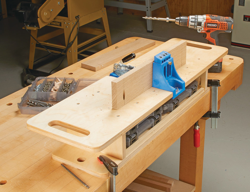 Woodsmith Pocket-Hole Jig Workstation Standard Plan & Premium Shop Drawings