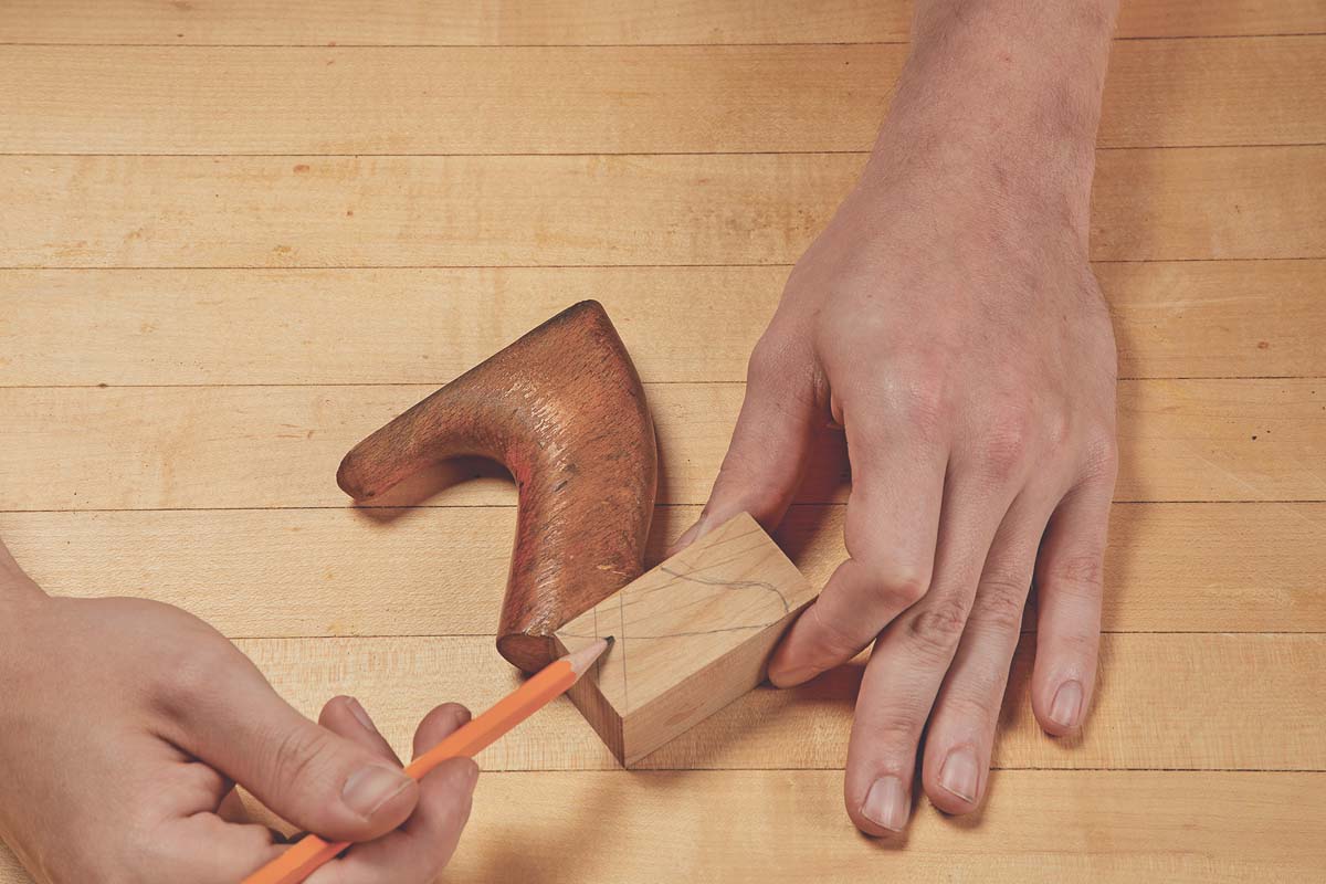 adding pencil marks for cutting