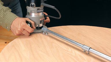 DIY Router Circle Cutting Jig Using Electrical Conduit