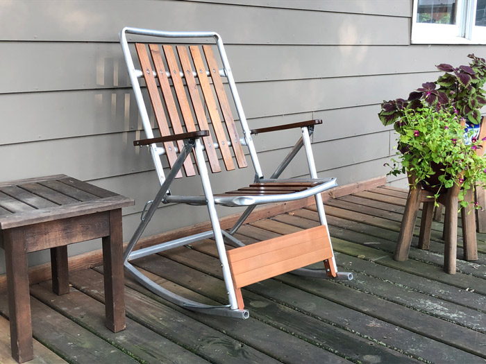 Repaired lawn and patio rocking chair