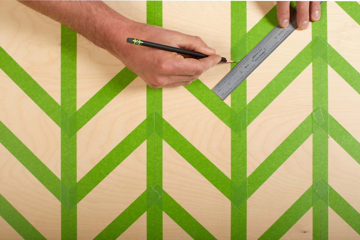 How to Paint Geometric Patterns on Wood with Painter's Tape