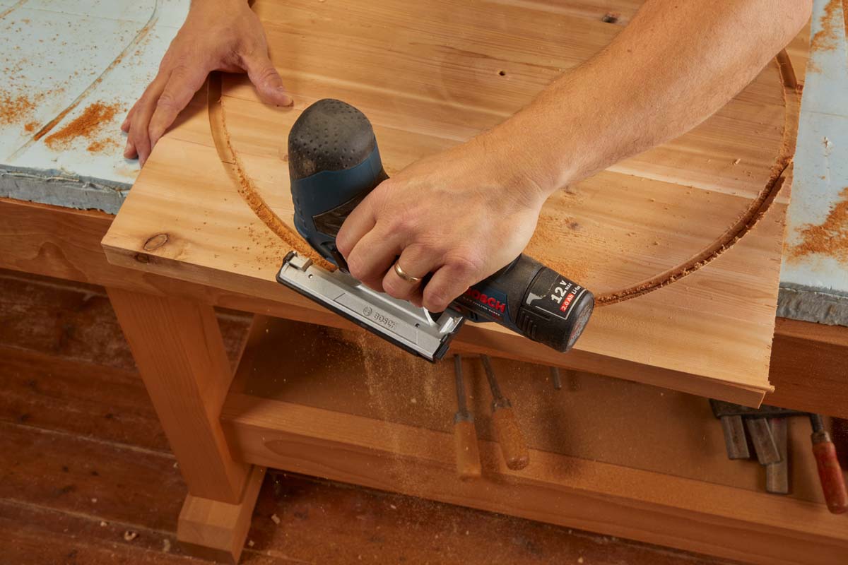 bosch jig saw cutting around circle