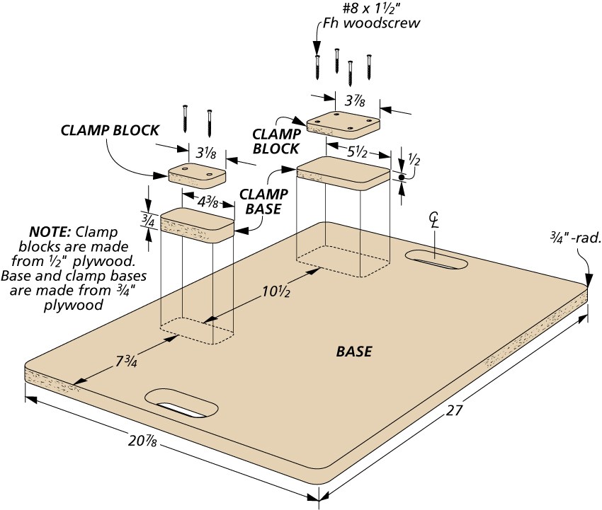 Woodsmith Pocket-Hole Jig Workstation Standard Plan & Premium Shop Drawings