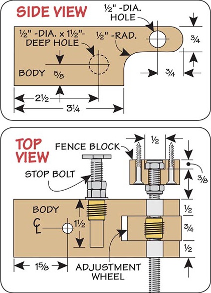 Router fence on sale micro adjuster