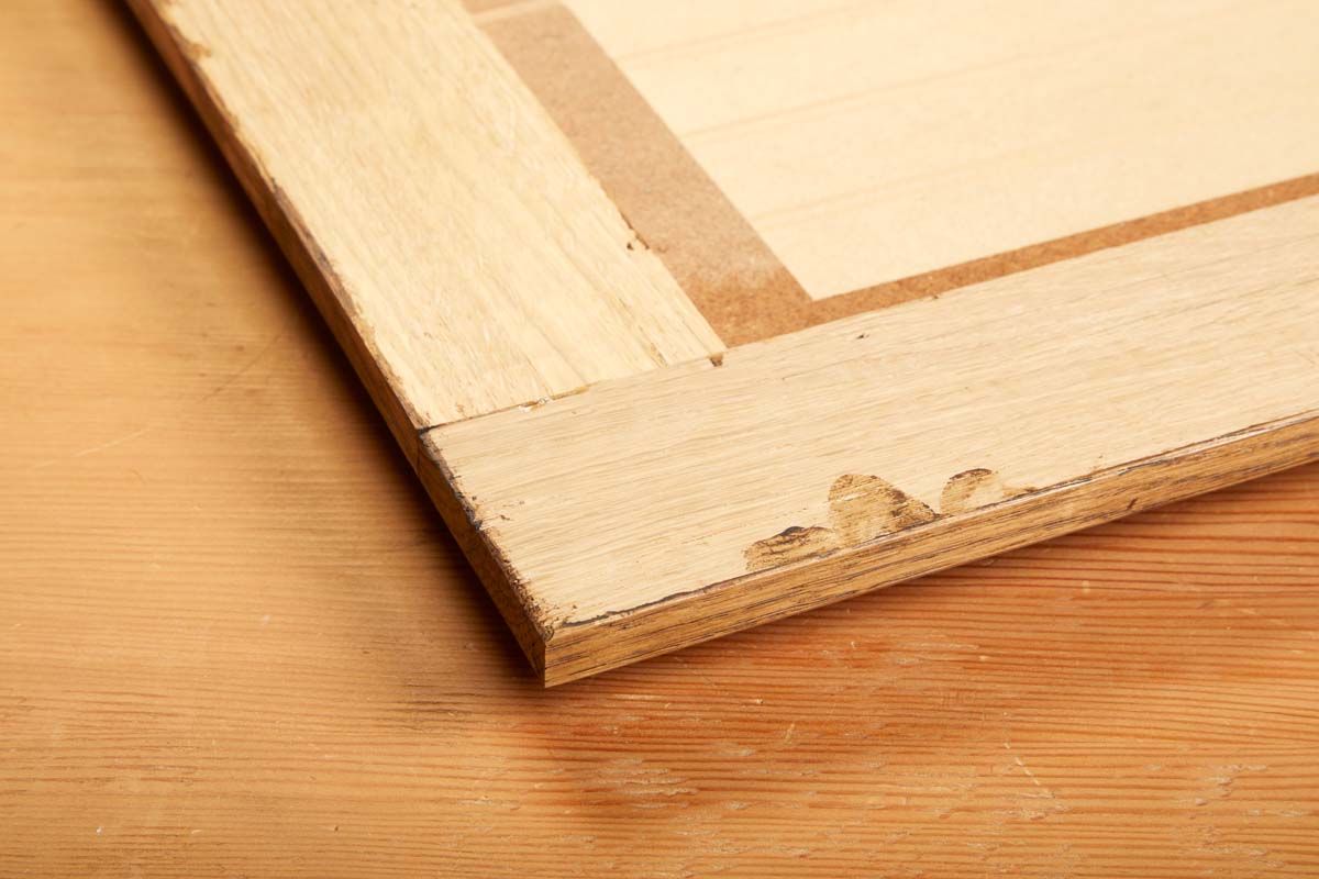 bare oak wood before staining