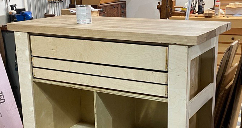 Drawers in place