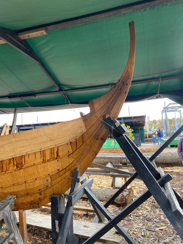 Viking ship under construction