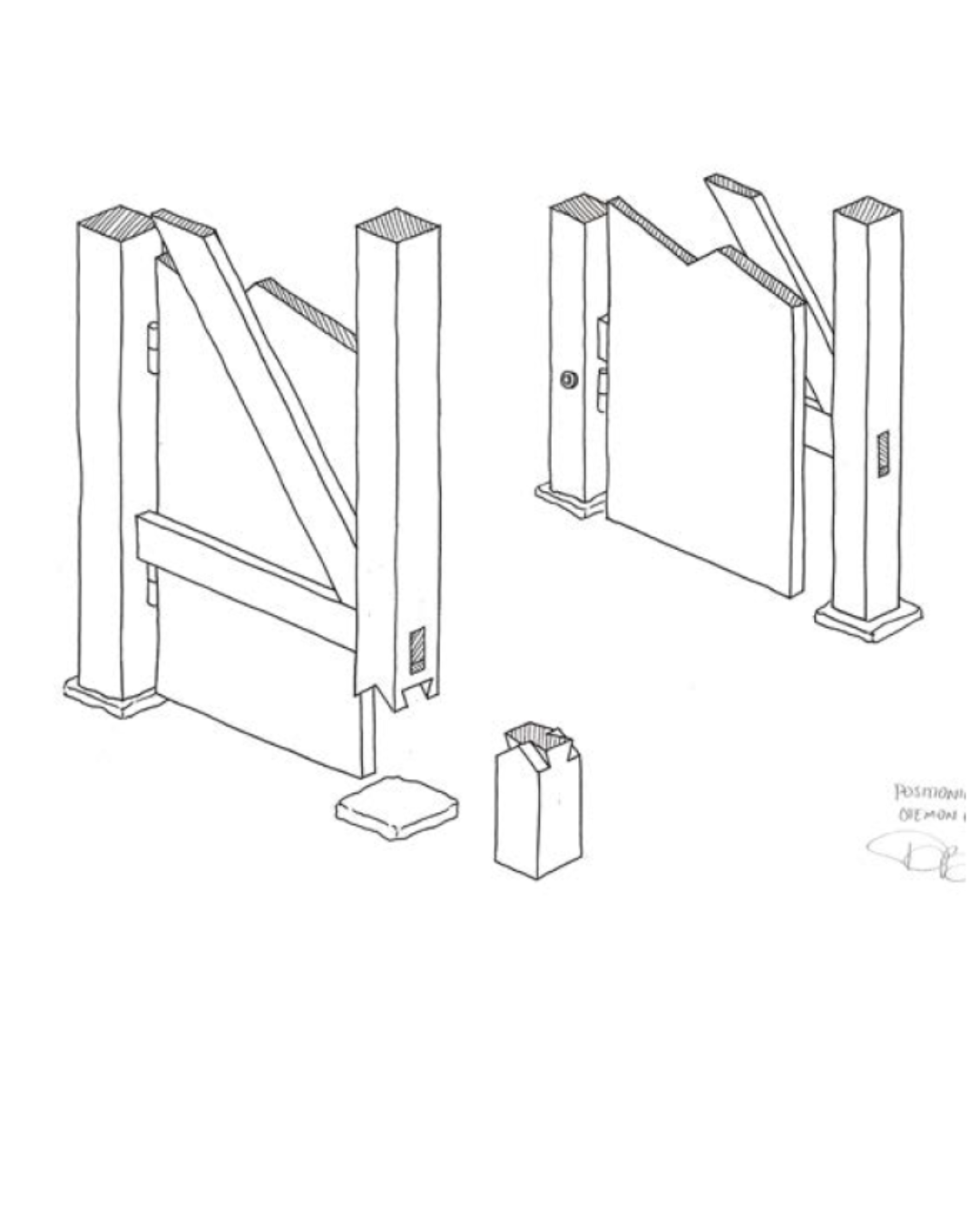 illustration of splice joint in woodworking
