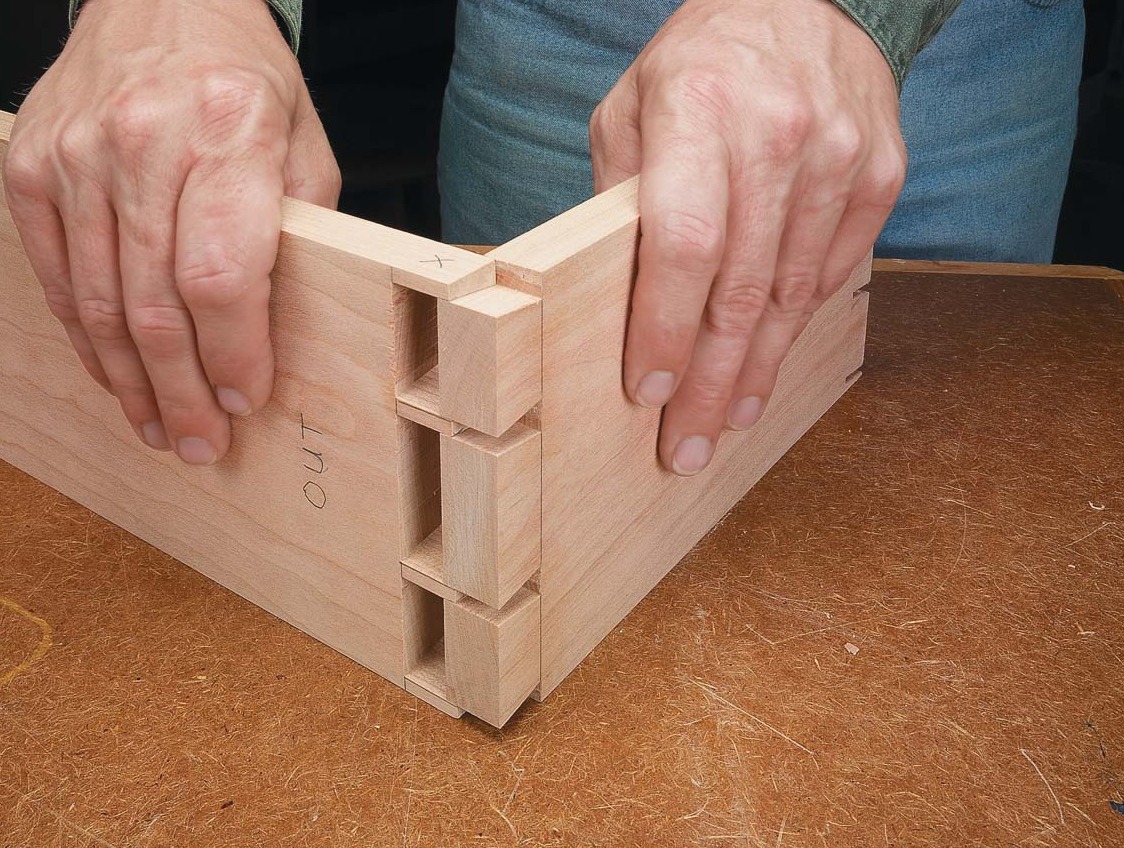 testing fit of dovetails