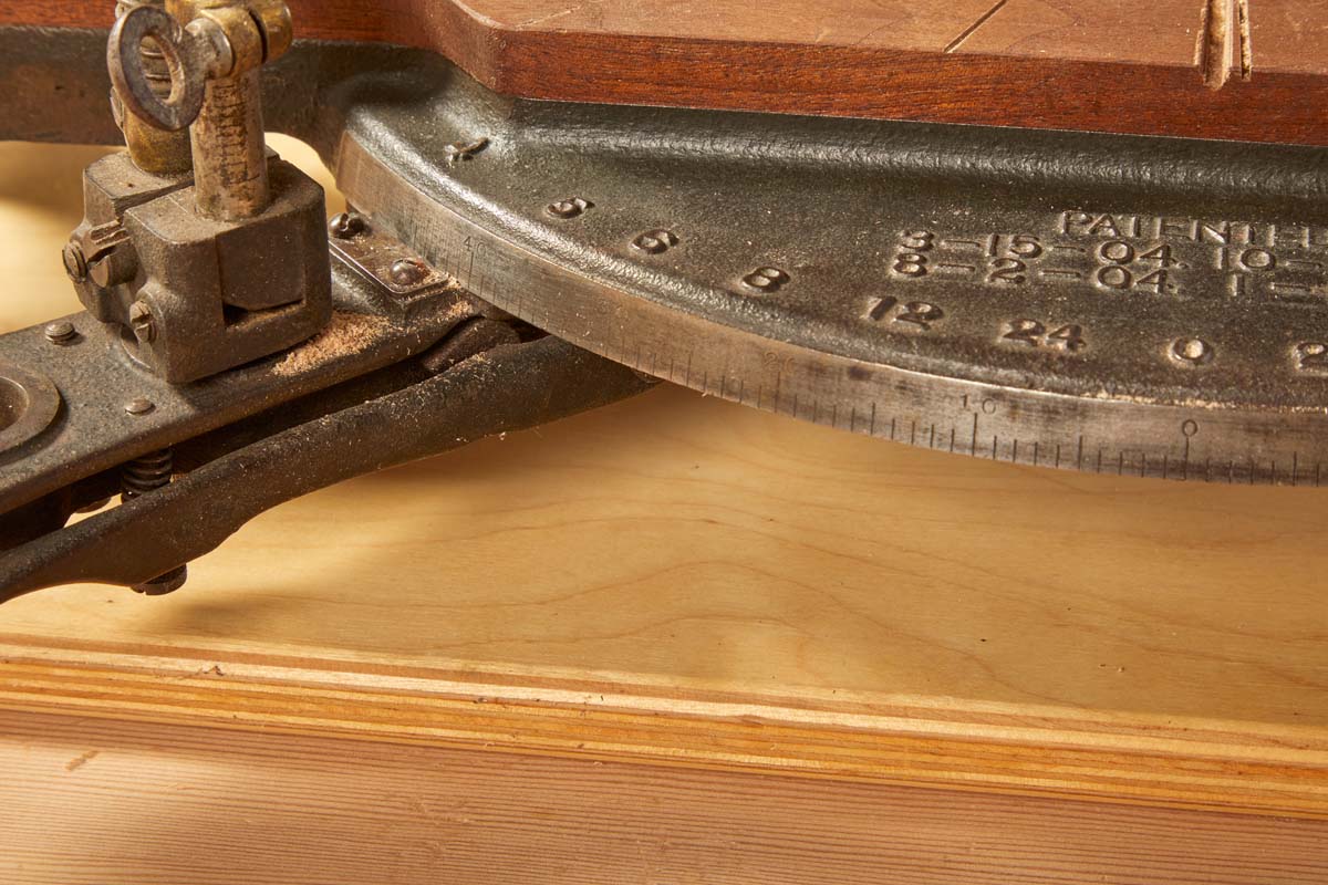 quadrant of vintage commercial miter boxes