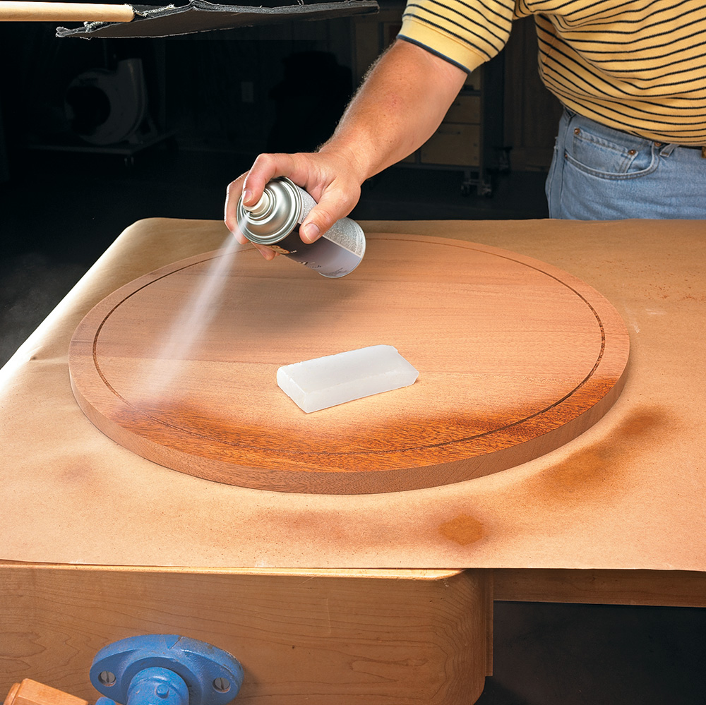 Spaying wood project with spray-on lacquer