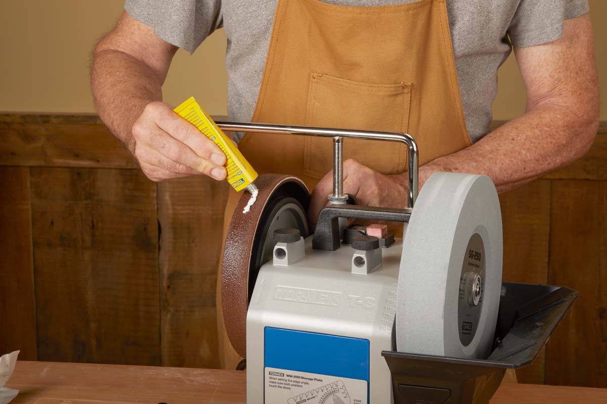 adding buffing compound to Water Sharpening System