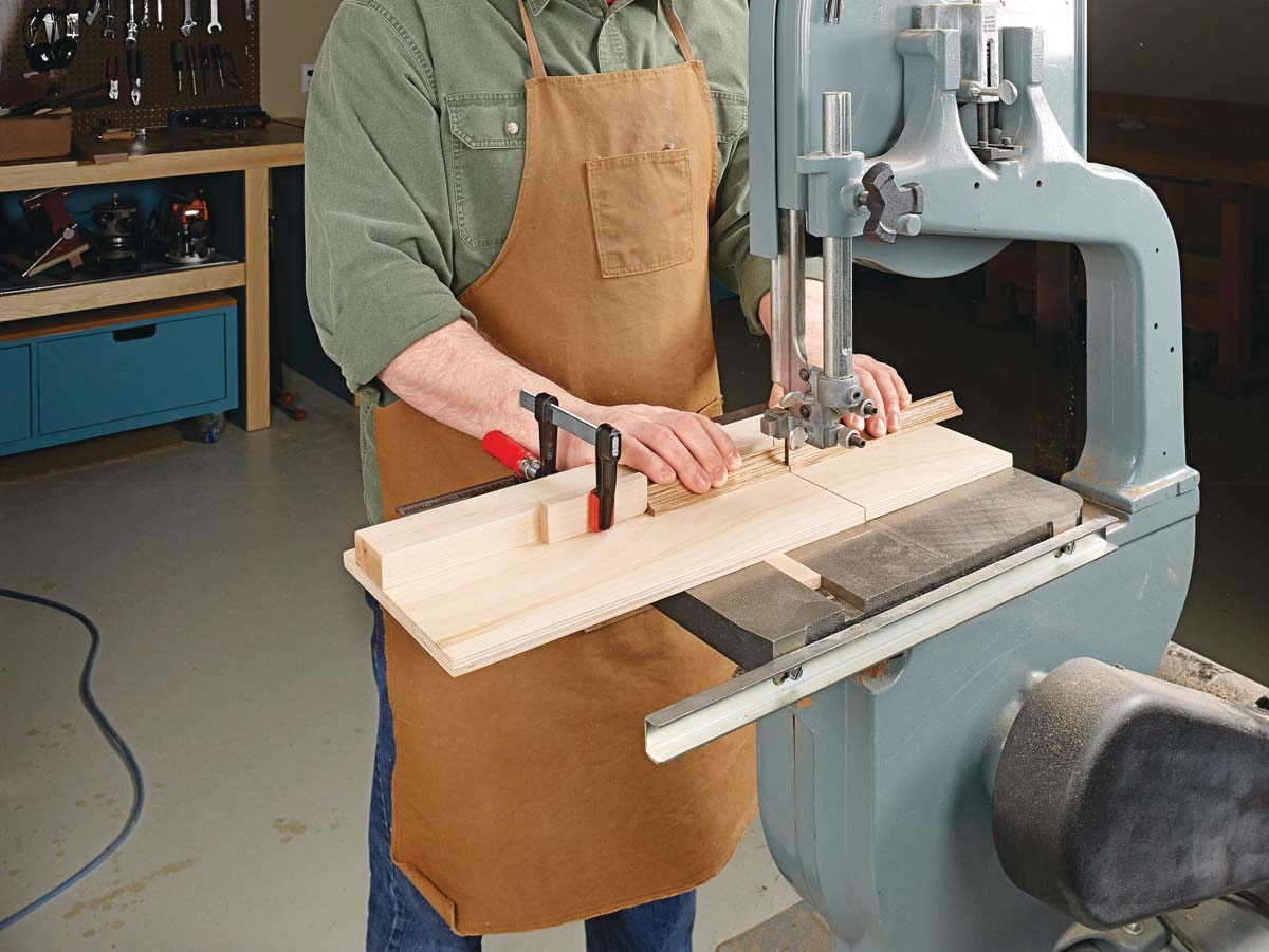 using crosscut sled at bandsaw