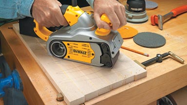How to Flatten a Glued-Up Wood Panel with a Belt Sander