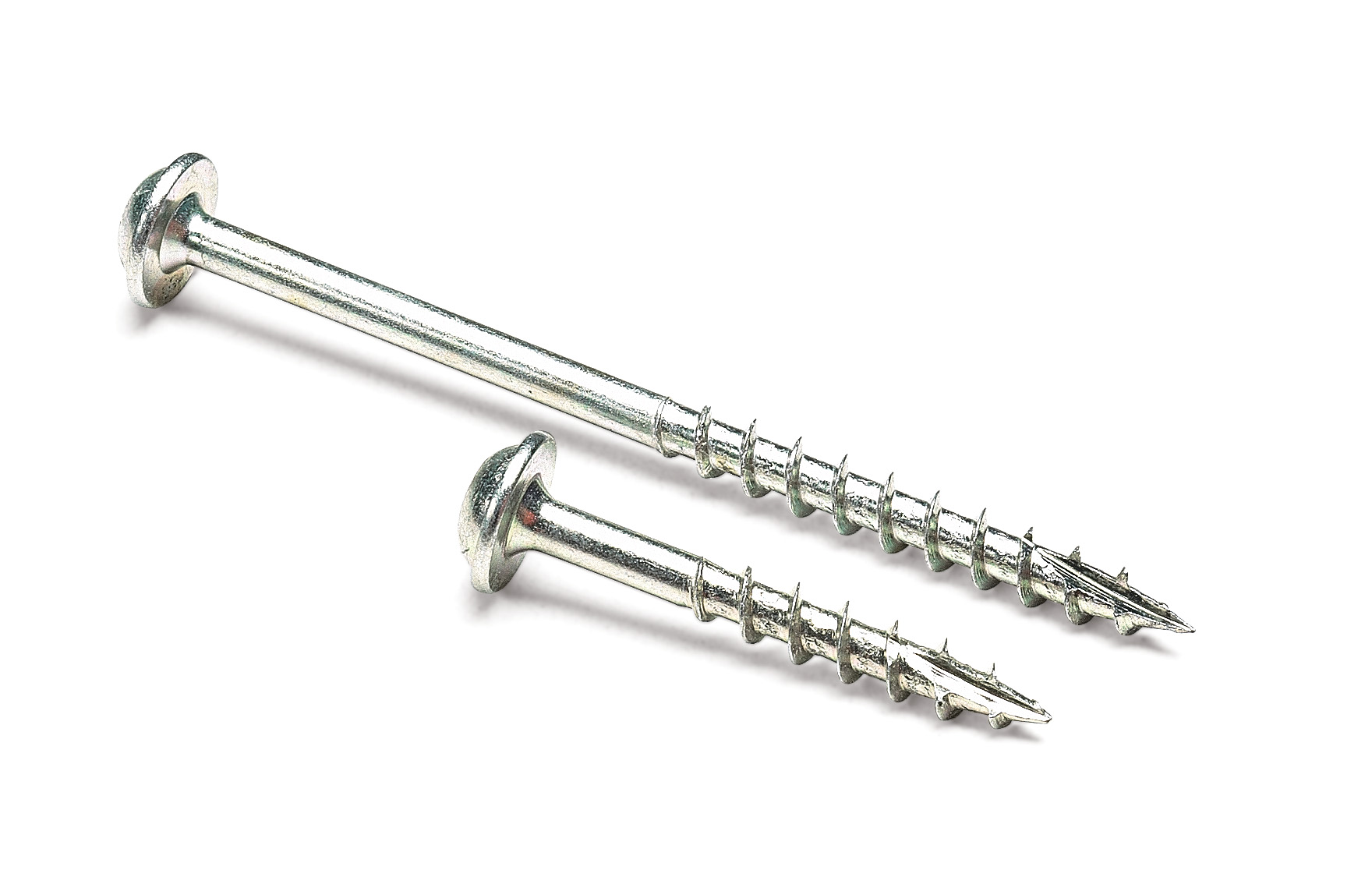 a long screws and a course thread screw