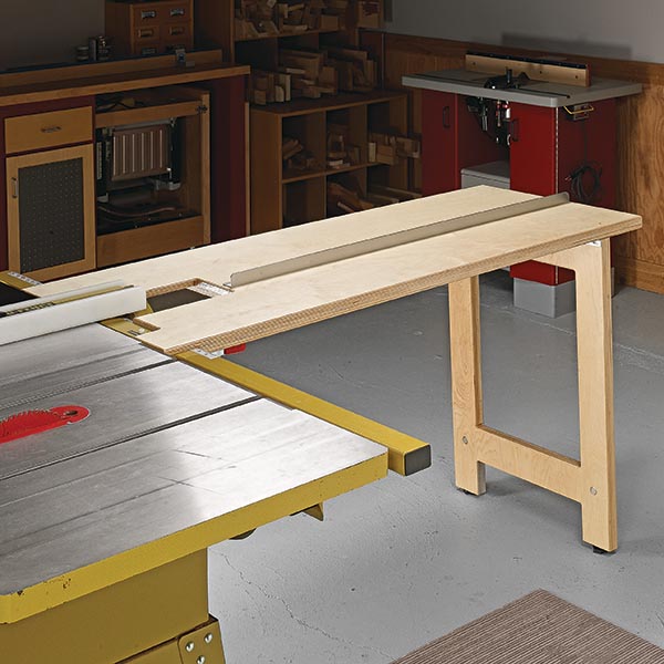 Table saw store infeed table