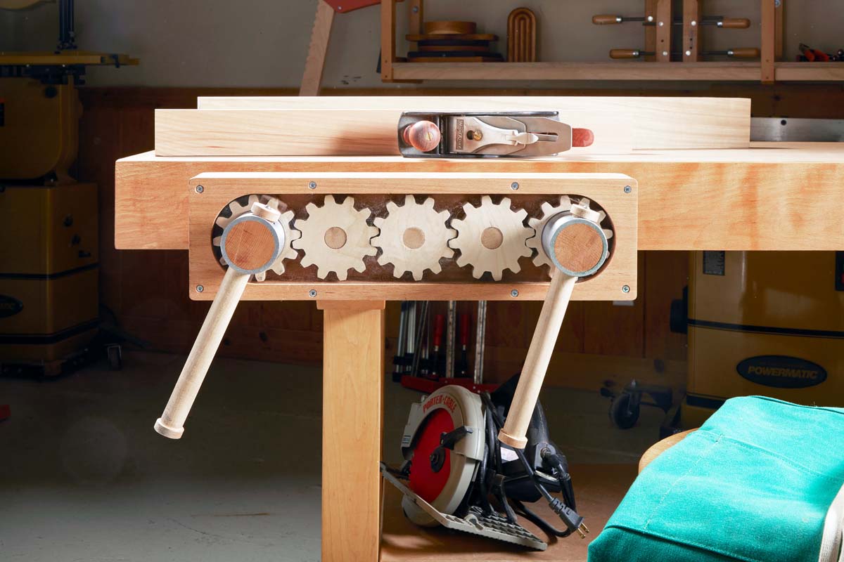 image of plywood gears for skeleton vise