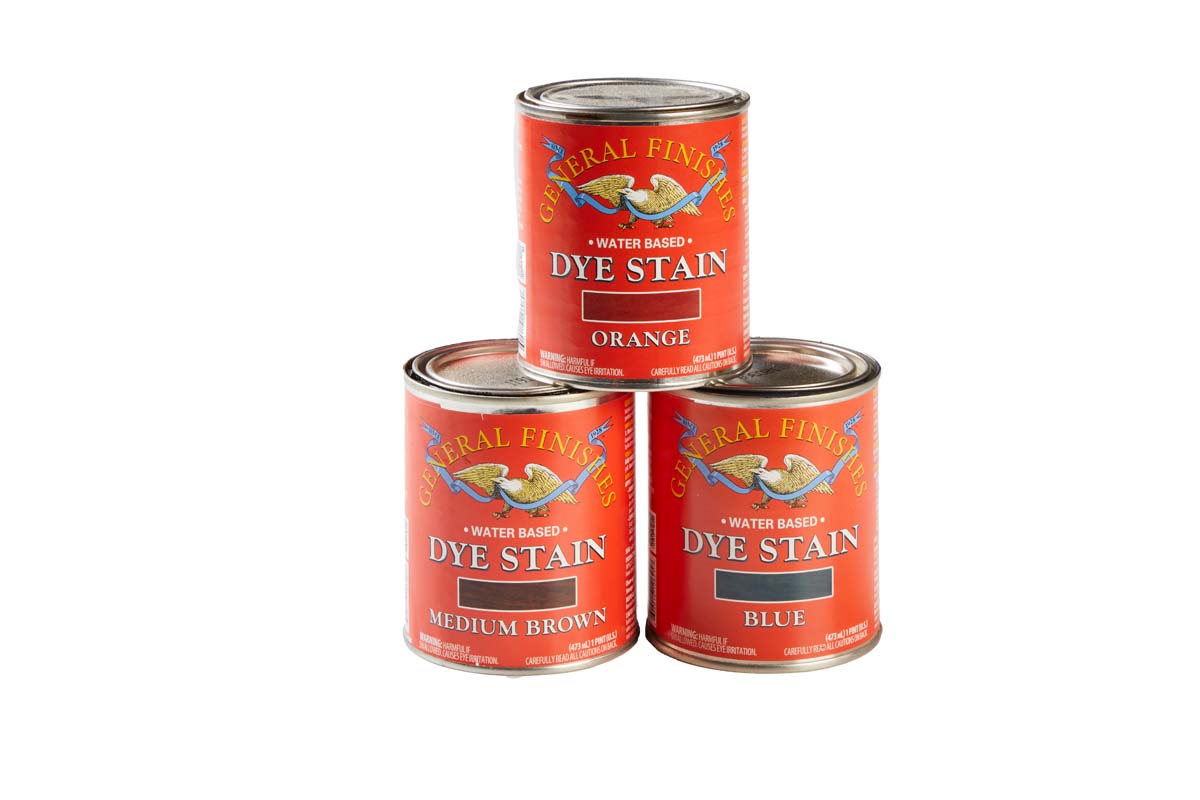 3 cans of general finishes water based paint dye, color orange