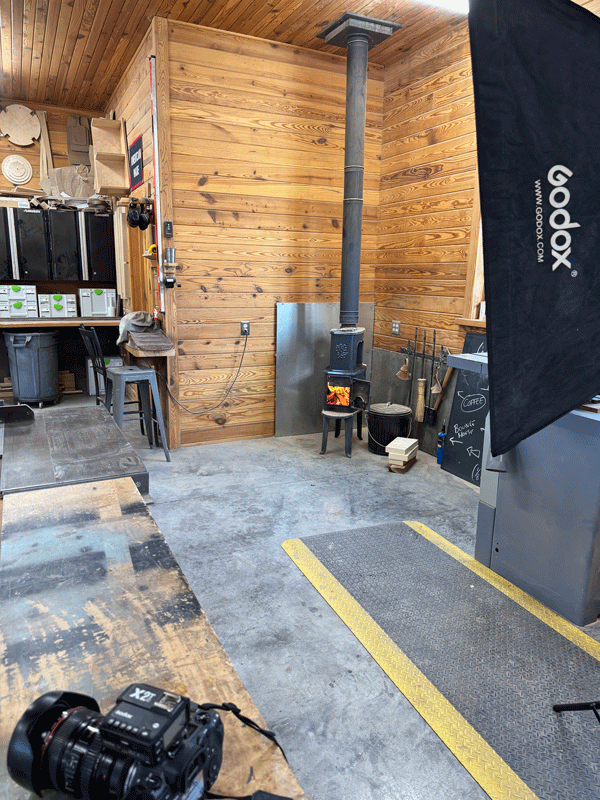 Morso woodstove at the shop of Shea ALexander