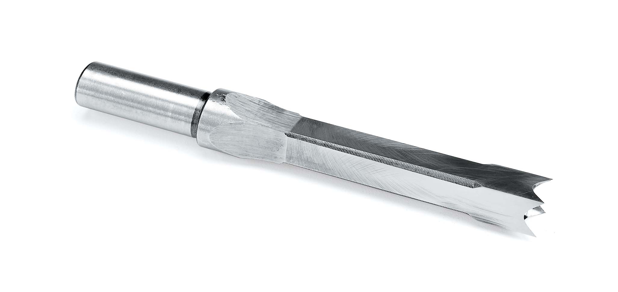 cean Hollow chisel bit after discoloring was removed by honing