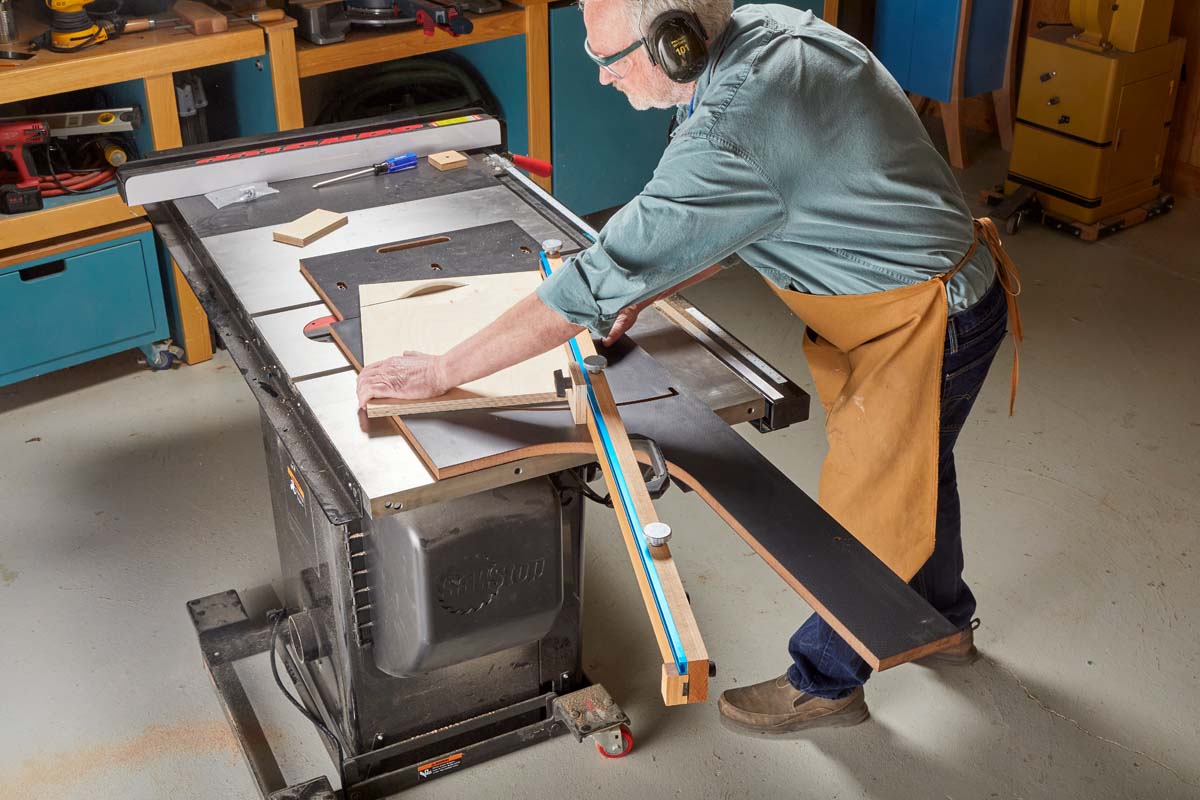 using cut off sled to make angled cut
