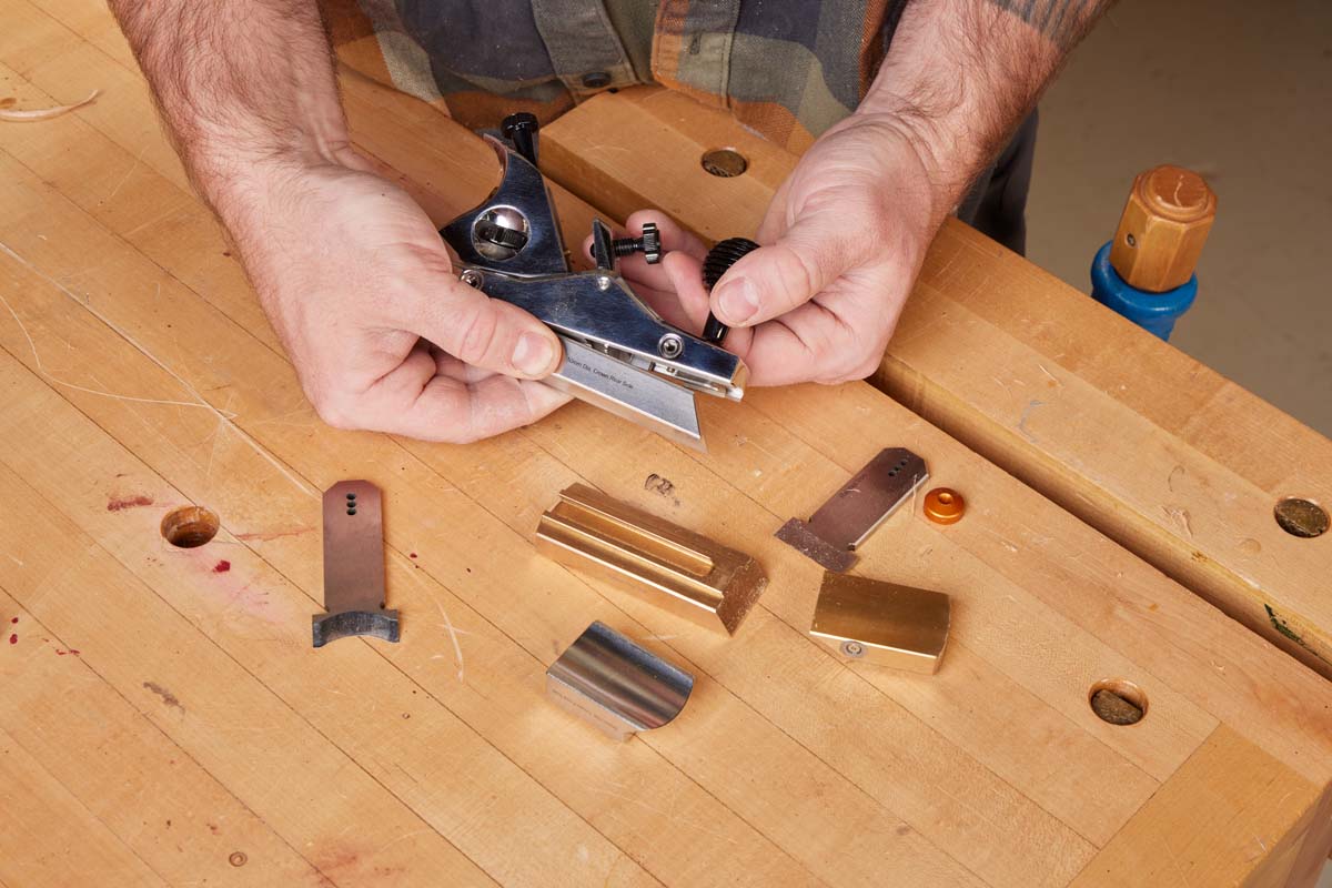 combination plane with soles taken out to show they're interchangeable