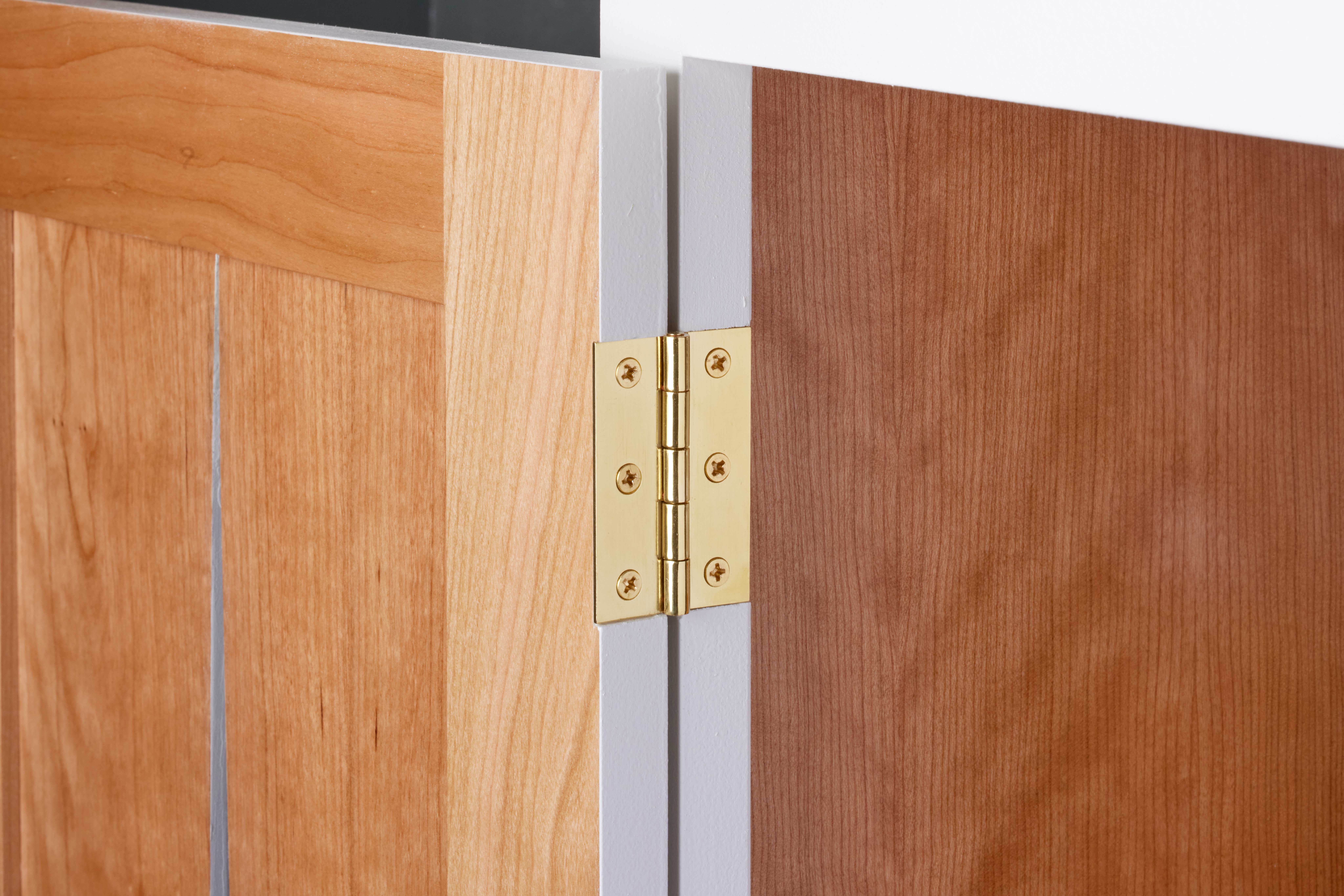 image shows cabinet a butterfly hinger where a mortise was used in the install