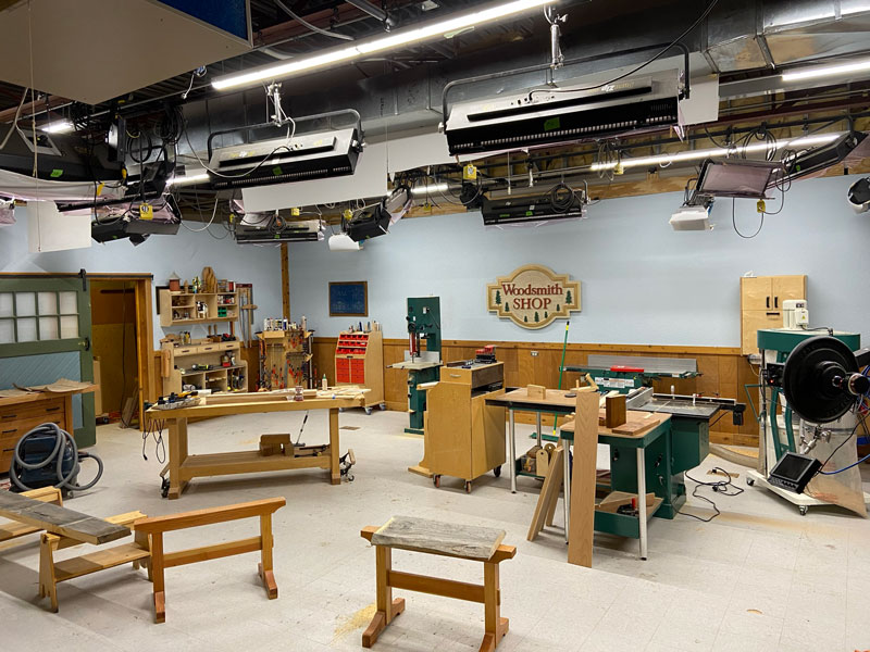 Woodsmith Shop TV show studio set