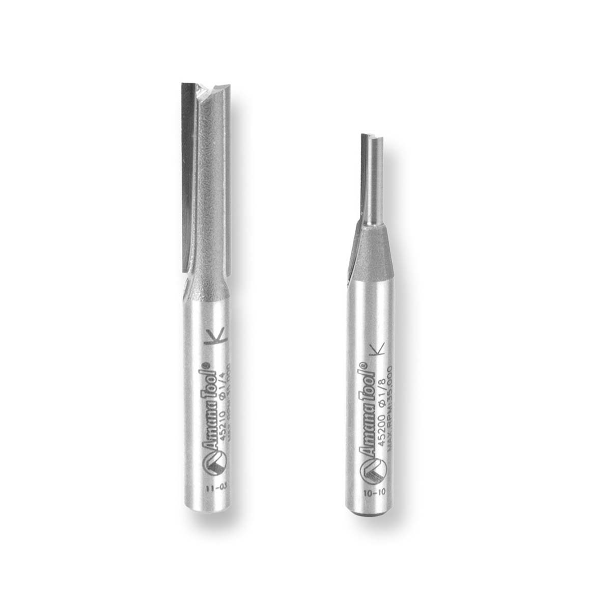 CNC Amana 1⁄4"-dia. bit, 1⁄8"-dia. bit