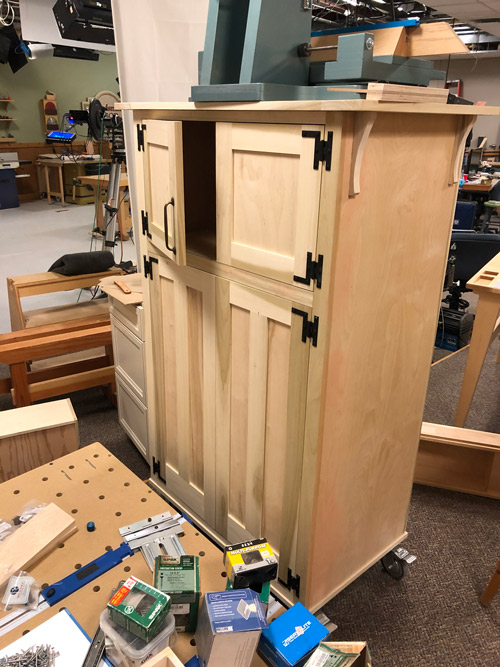 Uncompleted tool cabinet