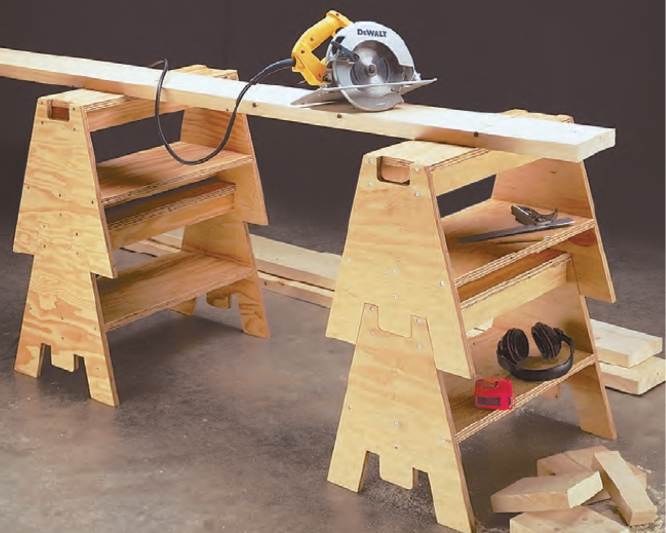 plywood sawhorse