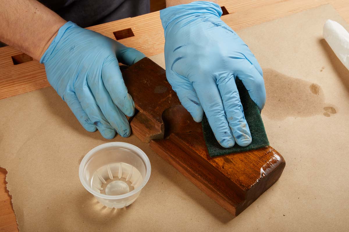 scrubbing solvnet onto dado plane