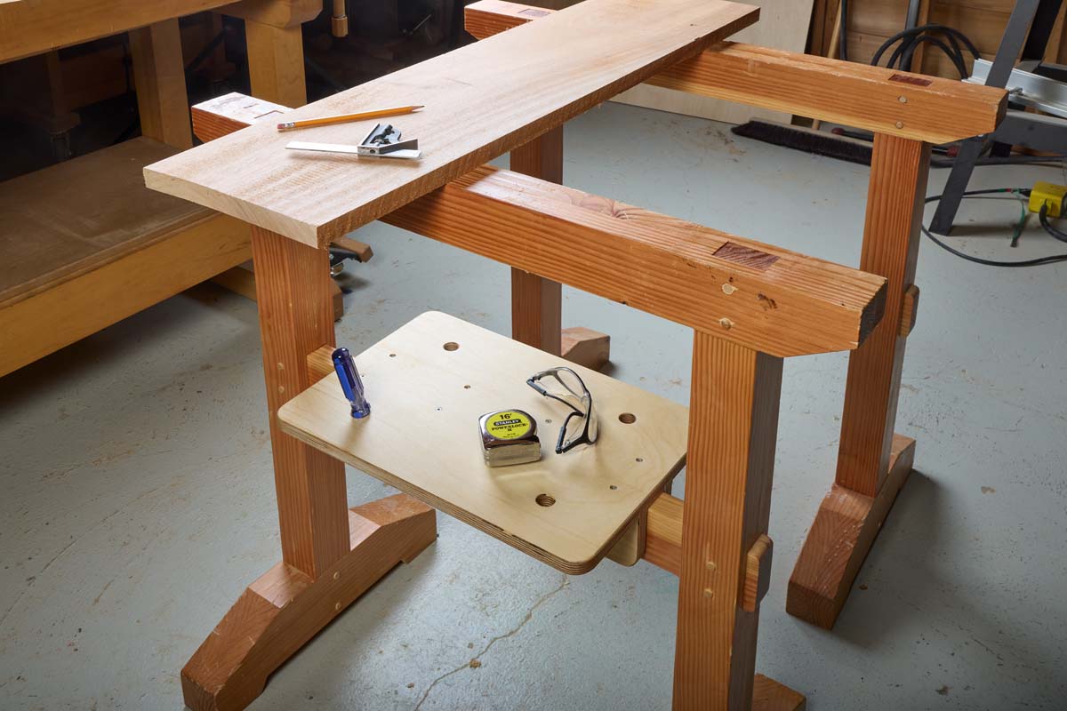 Sawhorse Shelf