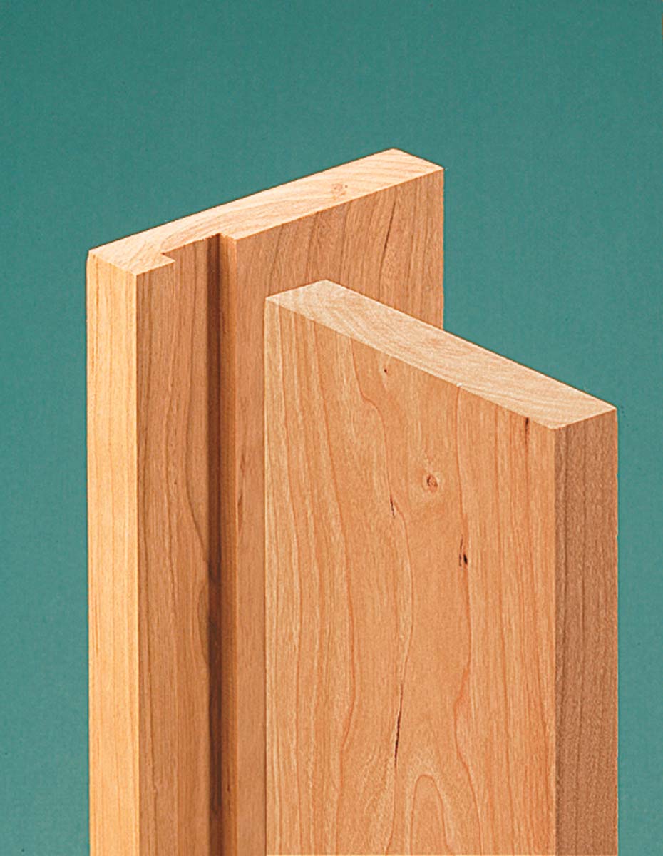 example of wide grooves for joining two pieces of wood