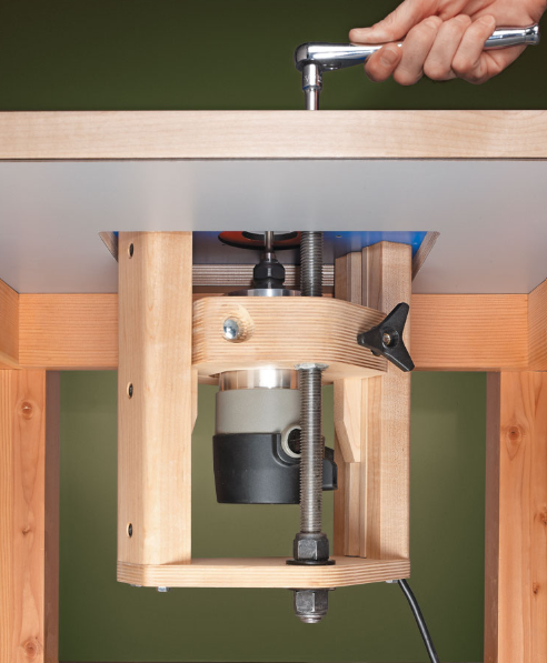 Save 100s By Building Your Own Router Lift Woodsmith - Diy Router Lift For Plunge