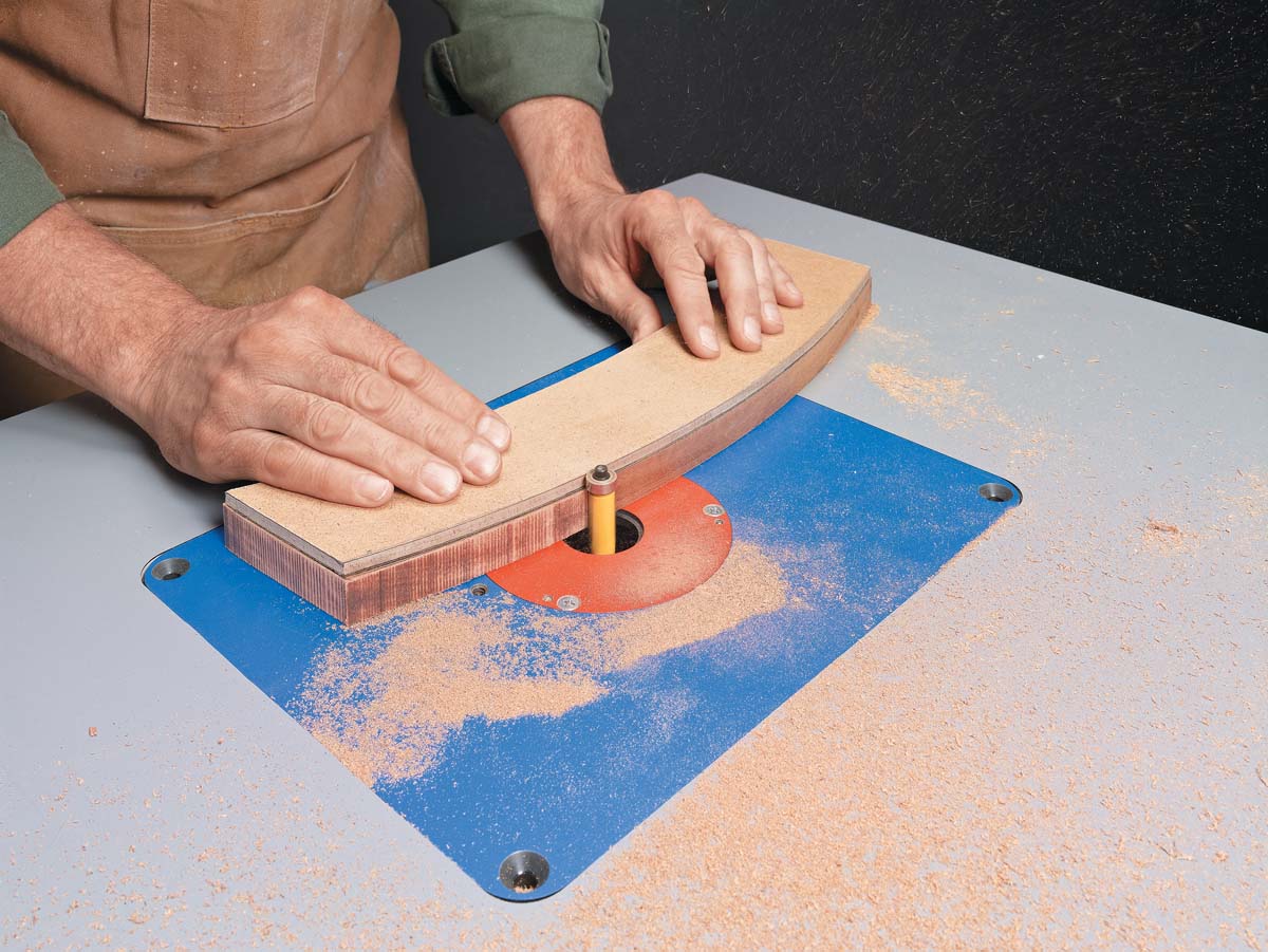 shaping plywood hardboard at the router table