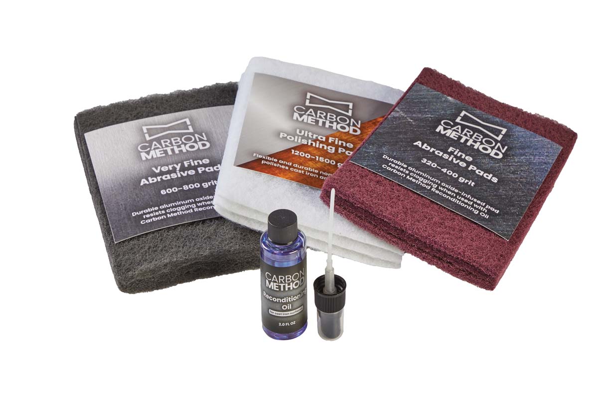 carbon method prep kit with abrasive pads and reconditioning oil