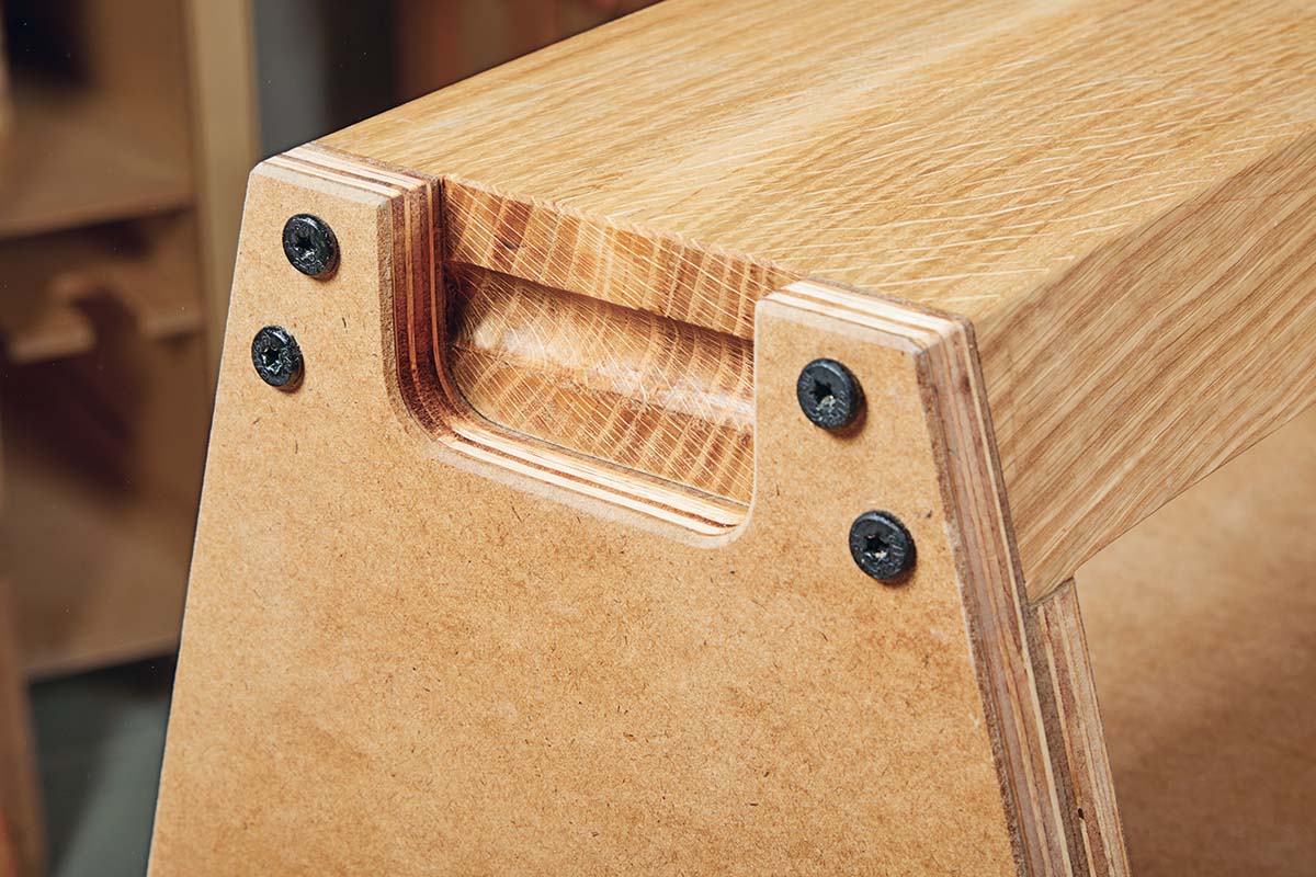 top of sawhorse