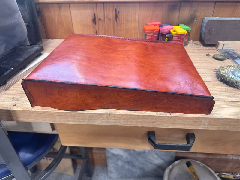 Leather sharpening stone cover