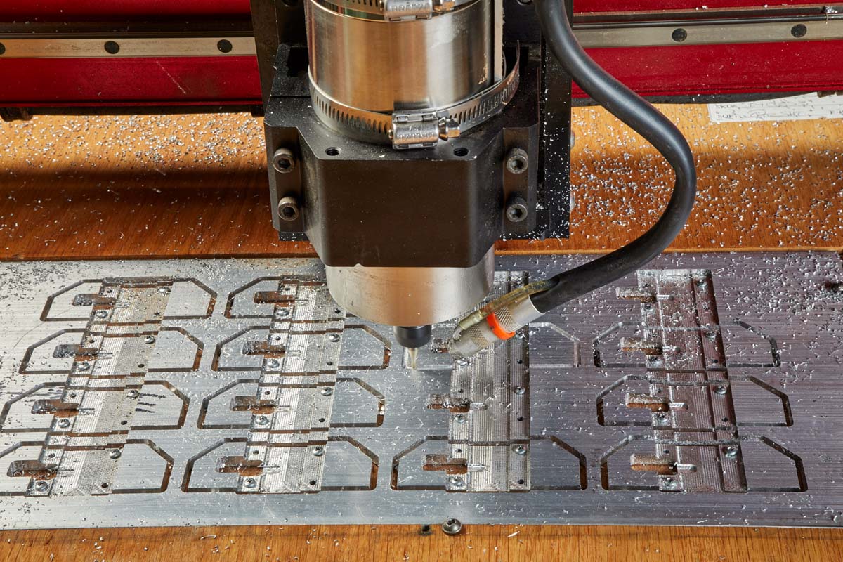 CNC cuting pattern in metal