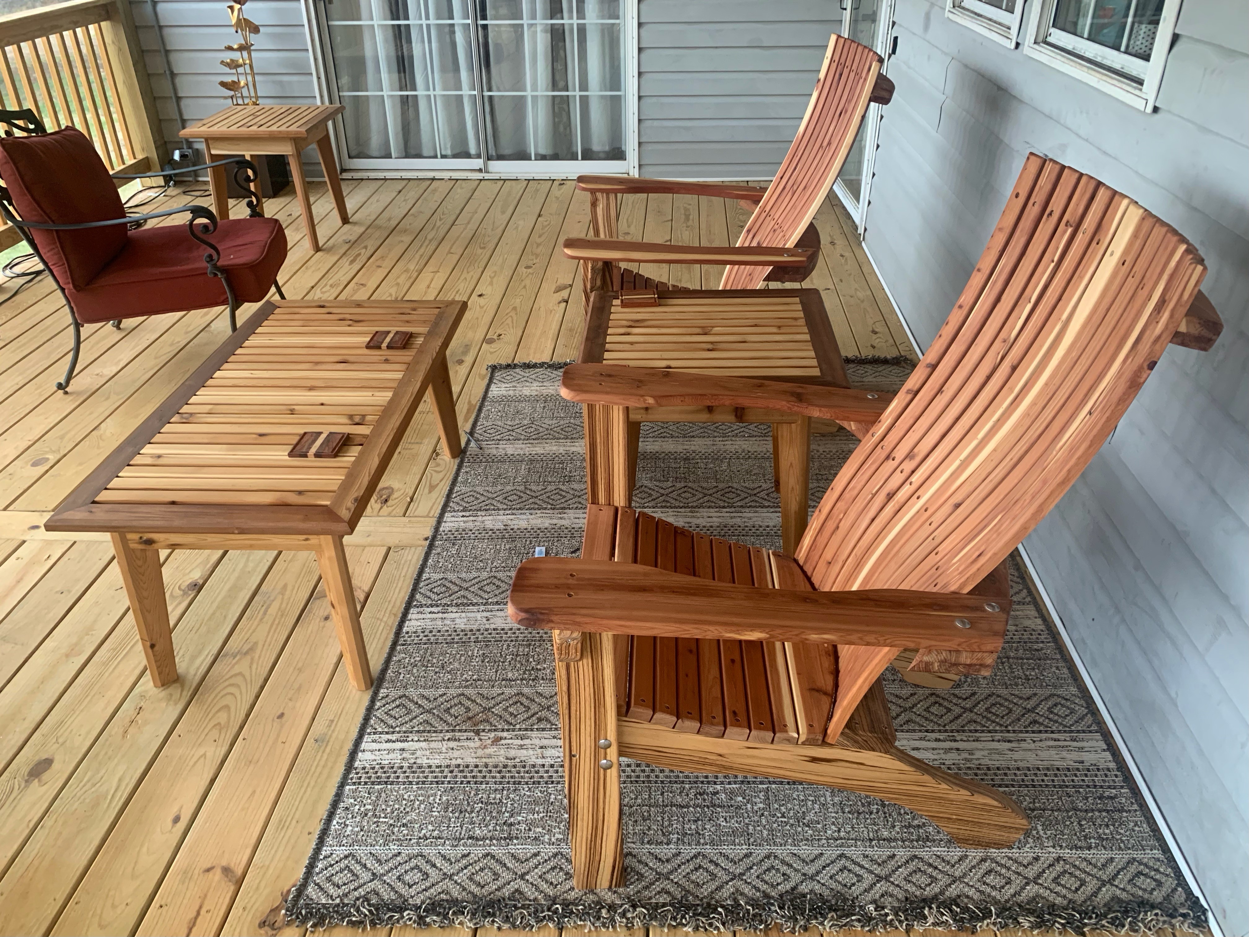 Red cedar challenge chairs