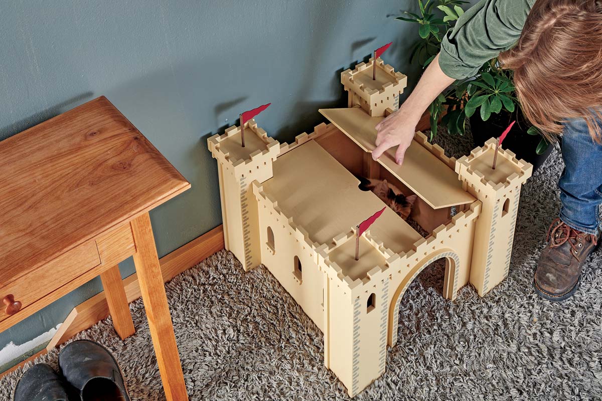 image of cat castle easy open top