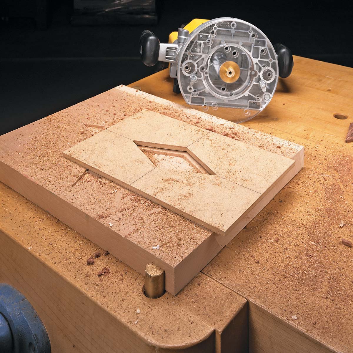 inlay template made with centerlines