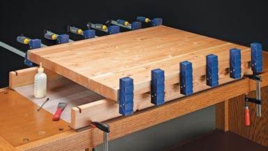 DIY Panel Glue-Up Station with Simple Clamp Supports