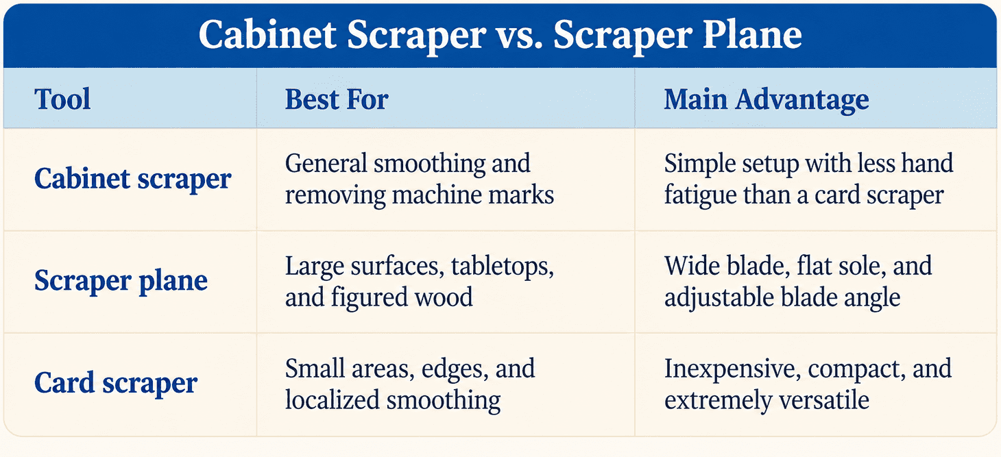 Cabinet Scraper Tool Comparison