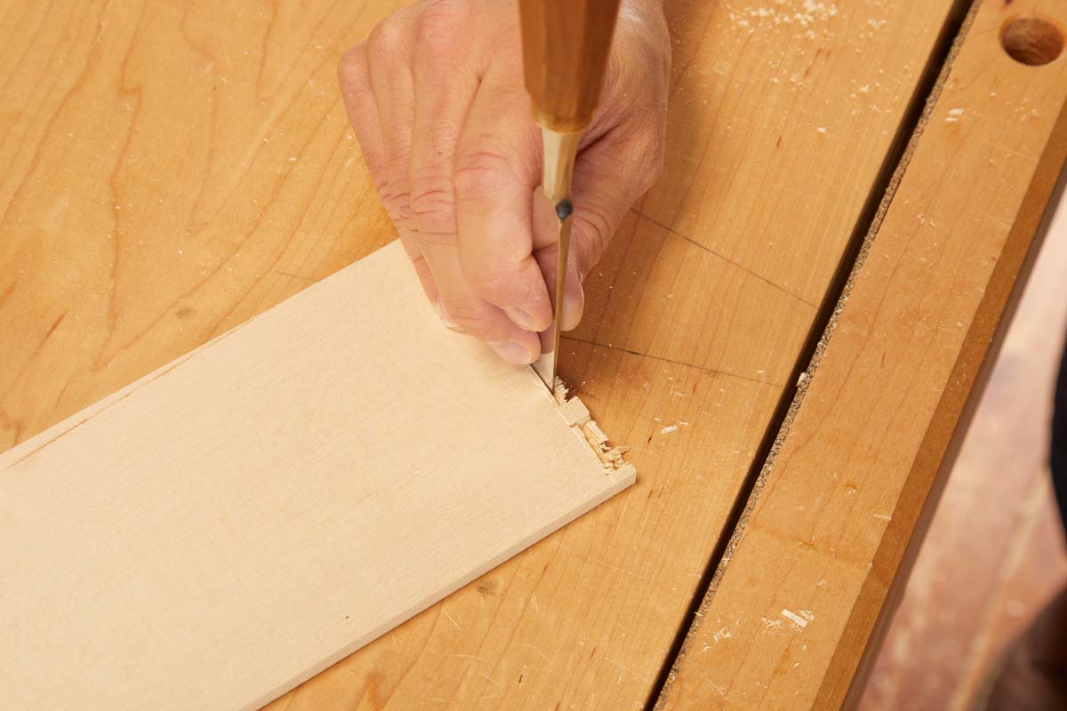 chiseling around dovetails