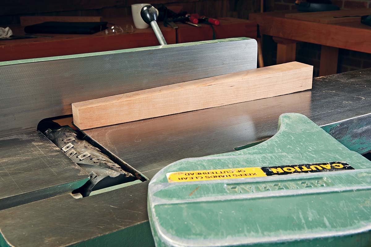 tapered faces joined together with the grain