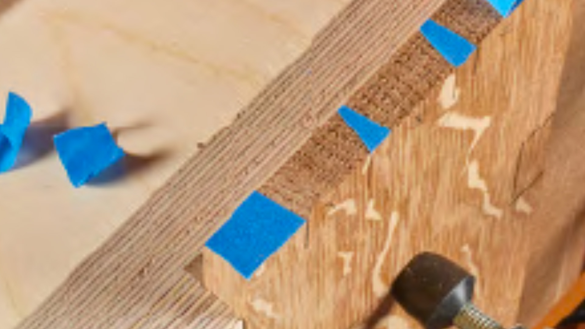 Using Tape to Mark Dovetails
