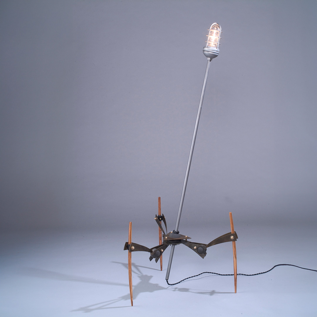 steampunk automaton style lamp by chris martin - critter articulation series